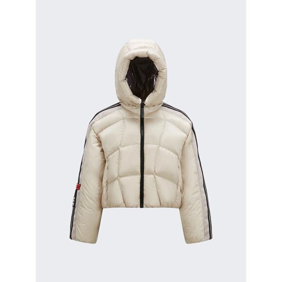 Moncler X Adidas Fusine Short Down Jacket 00/ XS White/Ivory Full Zip NWT $2155 - Picture 5 of 14